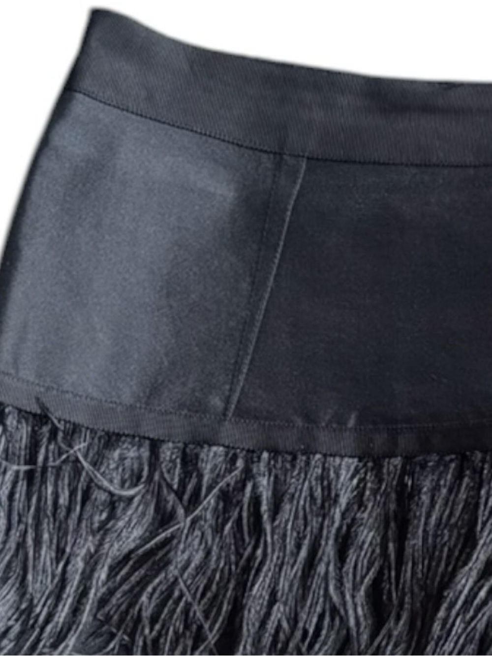 Carolina Herrera Silk Ostrich Feather Tiered Mini Skirt - Picture 3 of 13